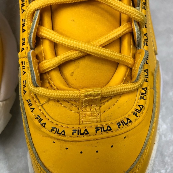 Fila chunky yellow sneakers size 7 disruptor II Premium Repeat - Picture 8 of 12